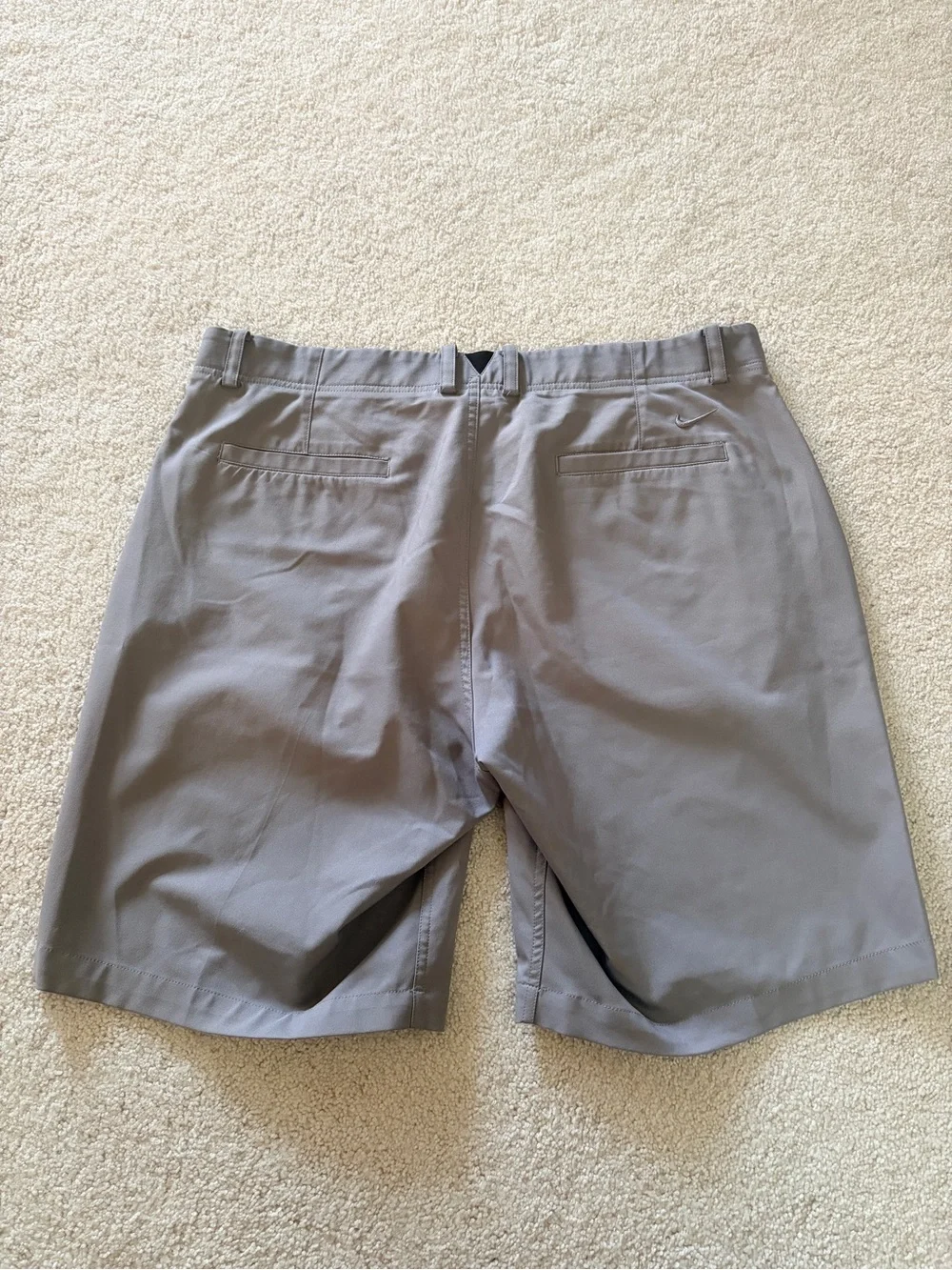 Nike Men's Gray Flat-Front Performance Shorts